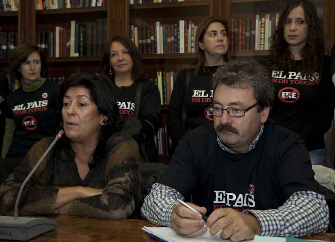 Almudena Grandes y Manuel González, en la rueda de prensa. Fotos: Miguel Ángel Benedicto / APM